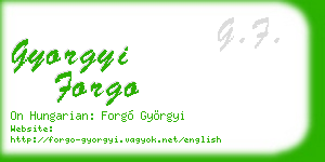 gyorgyi forgo business card